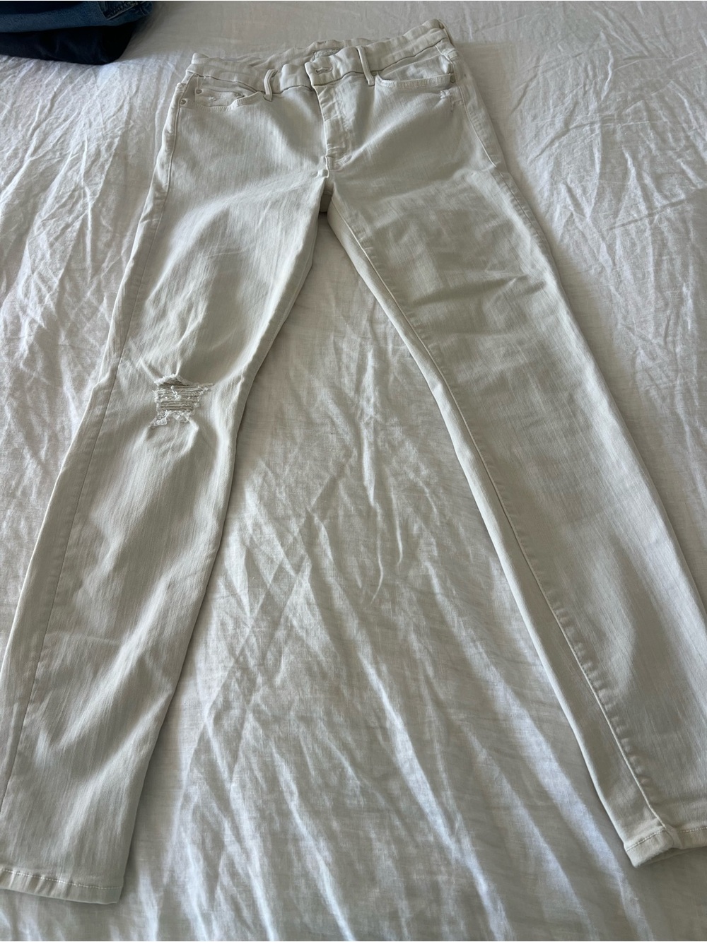 Women’s Mother’s white straight leg jeans
